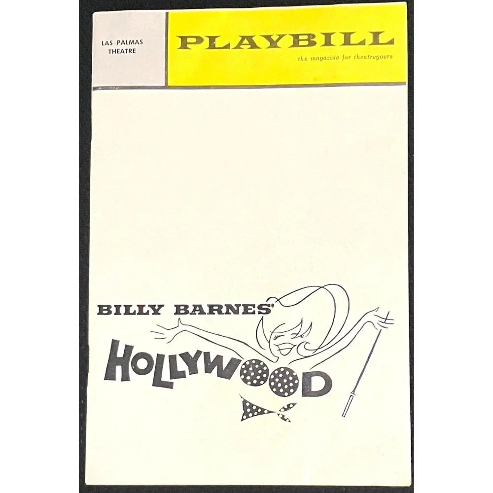 Vintage 1960's Playbill Hollywood ( Billy Barnes ) Las Palmas Theatre